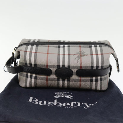 Burberry Nova check Pochette Canvas, GRAY, CANVAS, Clutche & pouche
