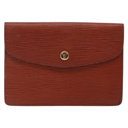 Louis Vuitton Vintage Montaigne Clutch Epi Leather, BROWN, LEATHER, Clutche & pouche