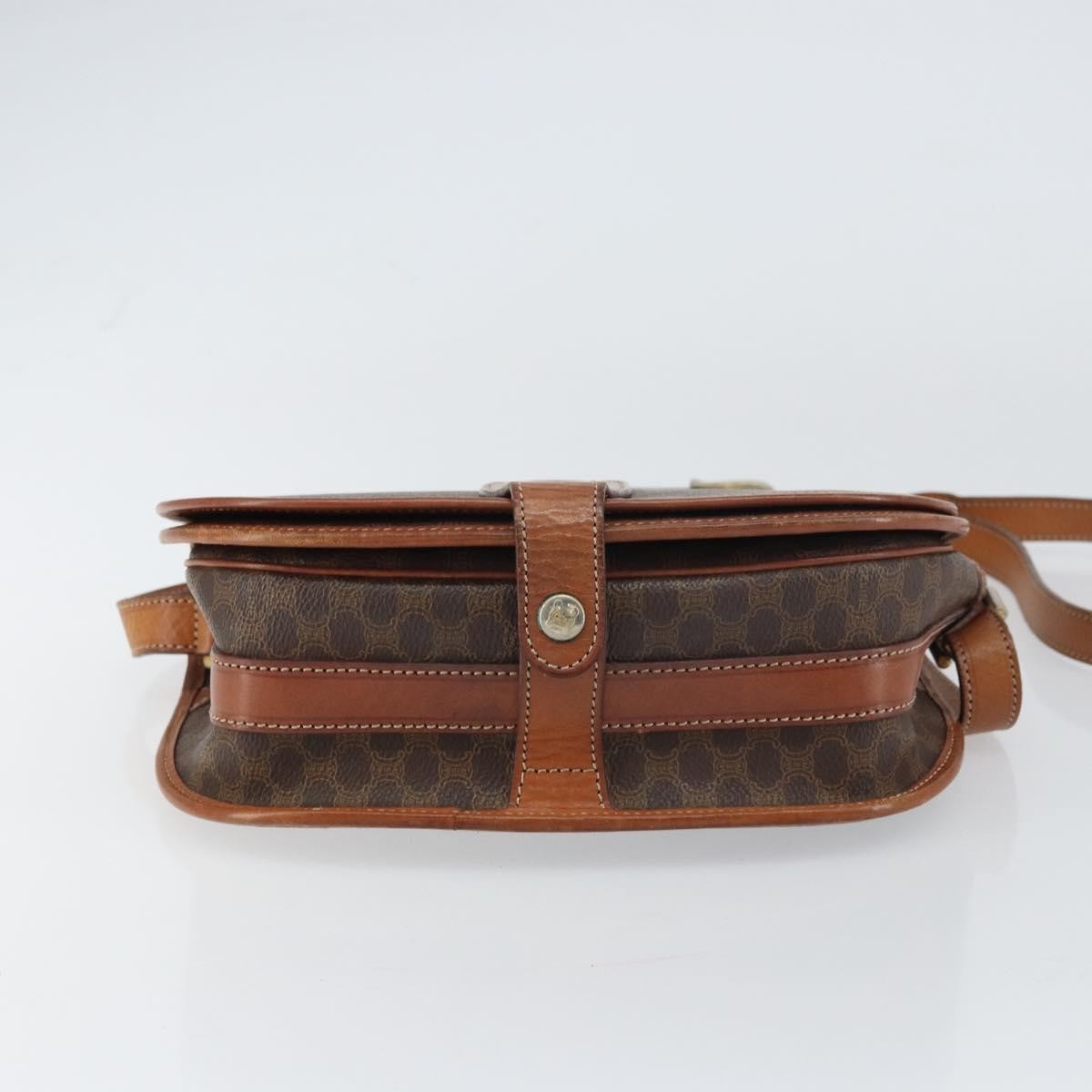 Celine Macadam Shoulder Bag PVC Leather, BROWN, PVC, Shoulder bag