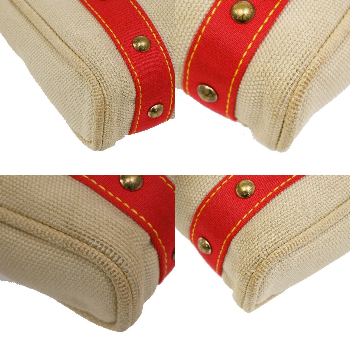 Louis Vuitton Cabas Canvas, RED, CANVAS, Tote bag