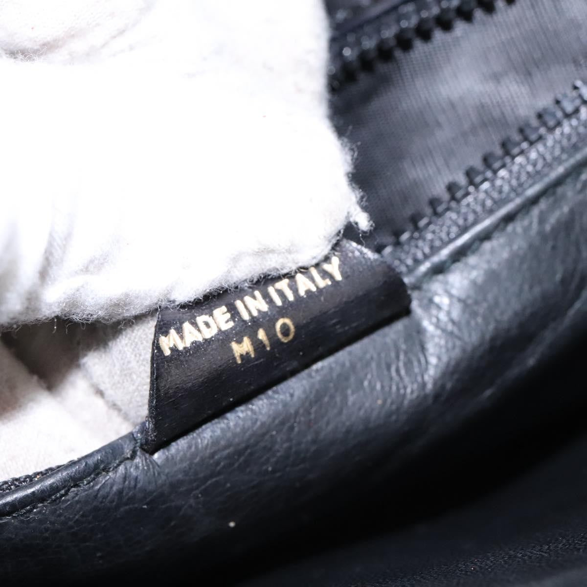 Celine Vintage Circle Logo Crossbody Bag Leather, BLACK, LEATHER, Crossbody bag