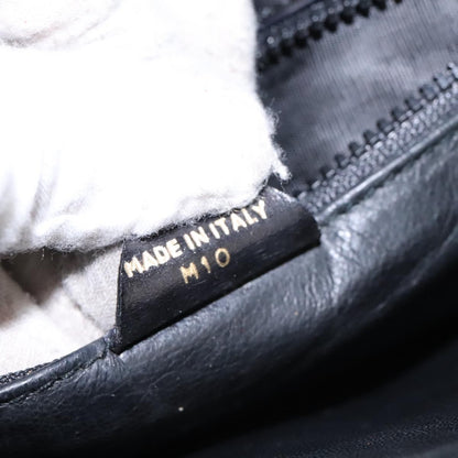 Celine Vintage Circle Logo Crossbody Bag Leather, BLACK, LEATHER, Crossbody bag