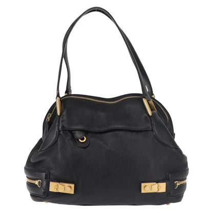 Chloe Cary Satchel Leather, BLACK, LEATHER, Shoulder bag