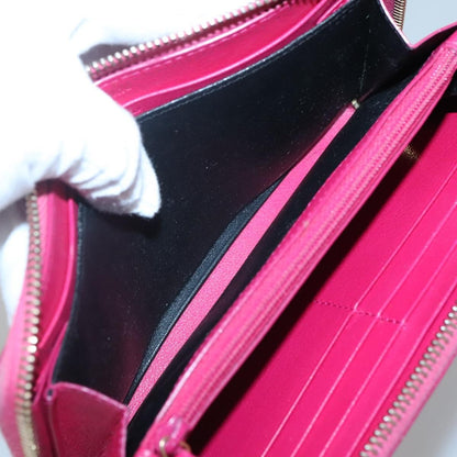 Saint Laurent Zipped Bifold Wallet Leather, PINK, LEATHER, Wallets