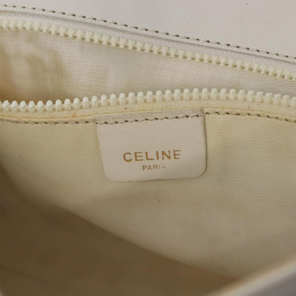 Celine Shoulder Bag Leather, WHITE, LEATHER, Shoulder bag
