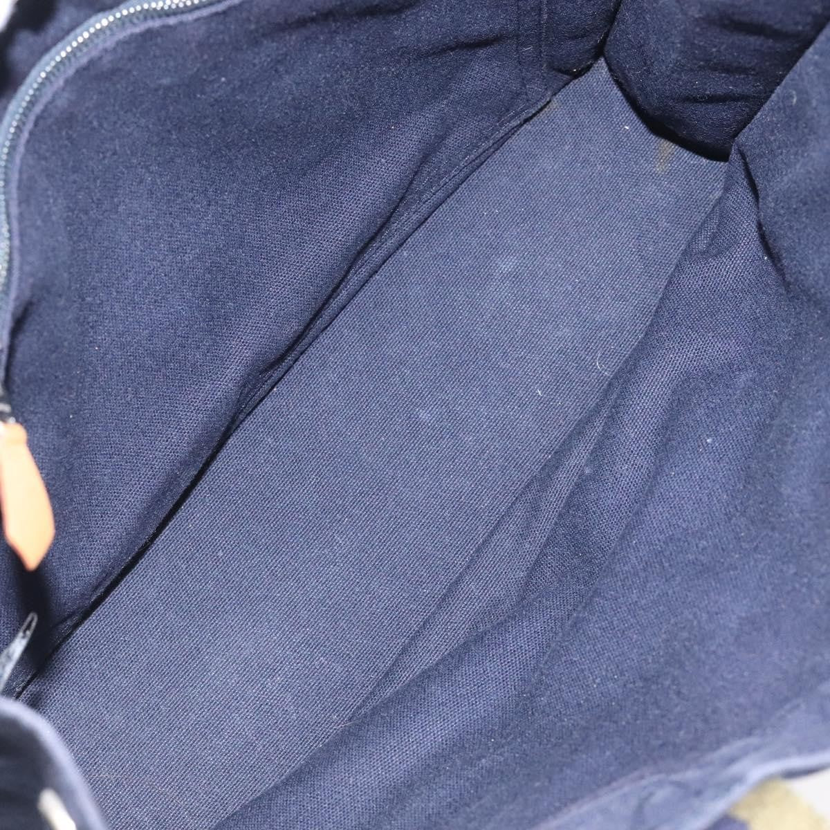 Hermes Fourre Tout Tote Canvas, NAVY, CANVAS, Tote bag