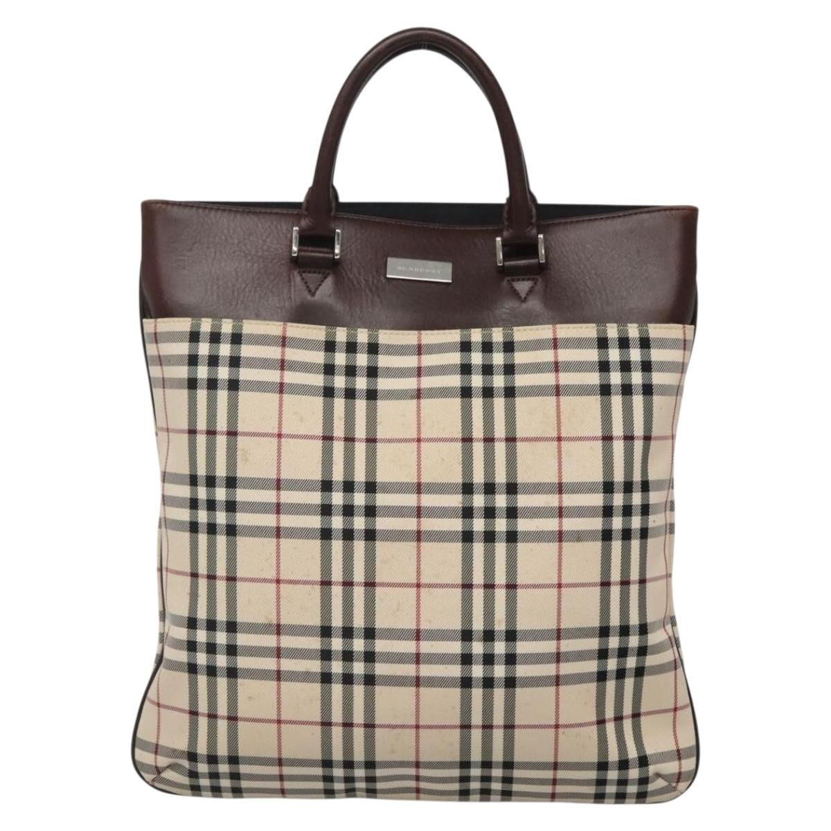 Burberry Nova Check Tote Nylon, BEIGE, NYLON, Tote bag
