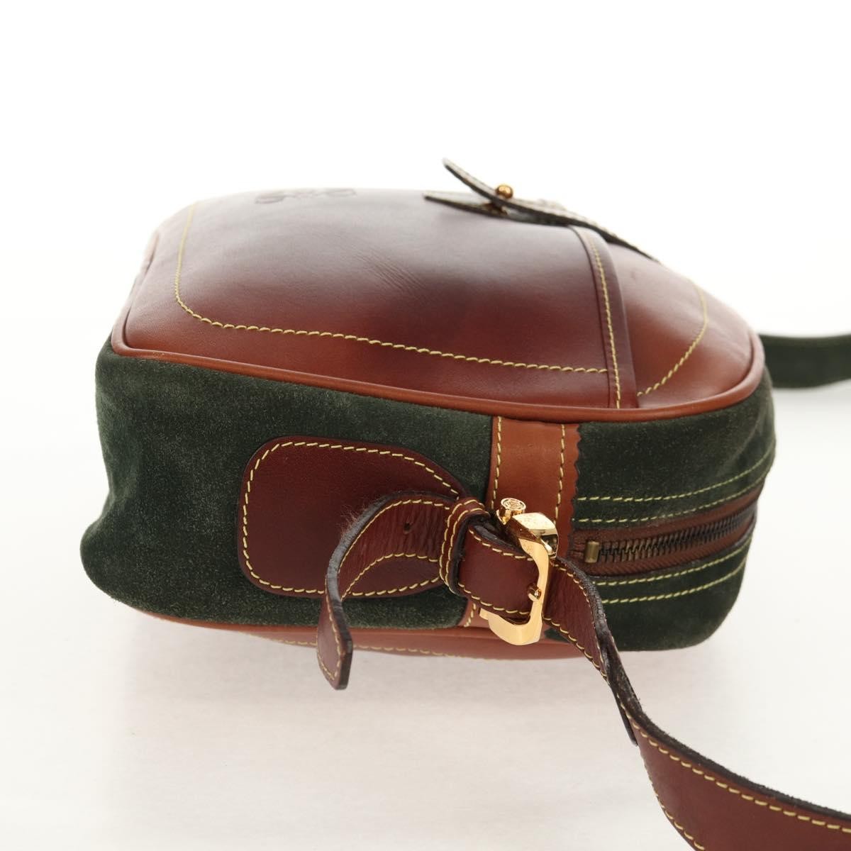 Loewe Anagram Shoulder Bag Suede, BROWN, SUEDE, Shoulder bag