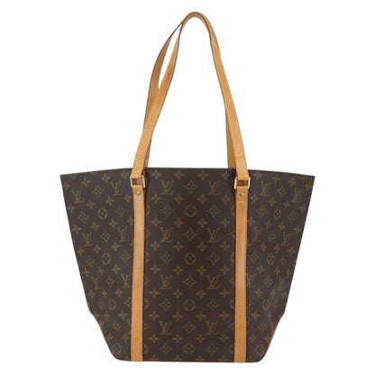 Louis Vuitton Shopping Sac Handbag Monogram Canvas, BROWN, CANVAS, Tote bag