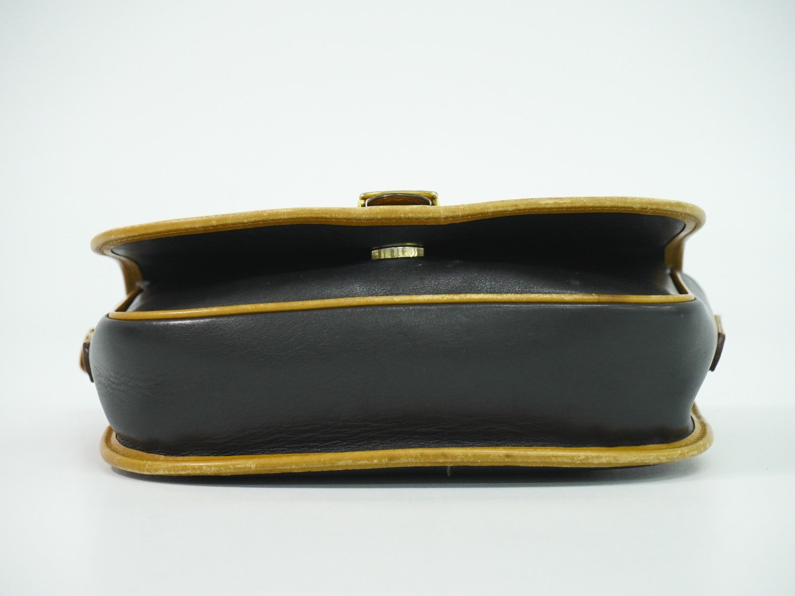 Celine Vintage Shoulder Bag Leather, BLACK, LEATHER, Shoulder bag