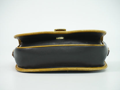 Celine Vintage Shoulder Bag Leather, BLACK, LEATHER, Shoulder bag