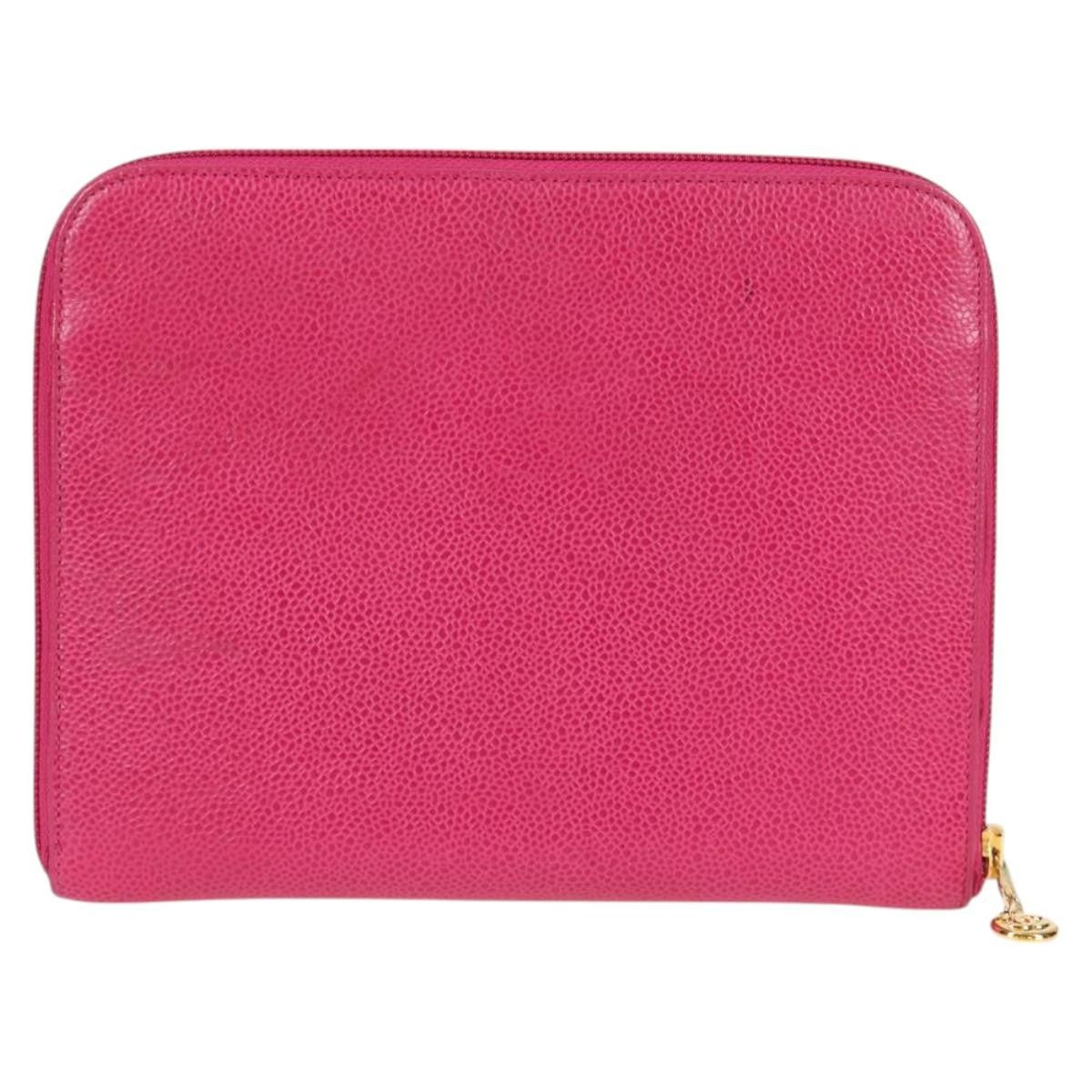 Chanel Vintage Clutch Bag Quilted Leather, PINK, LEATHER, Clutche & pouche