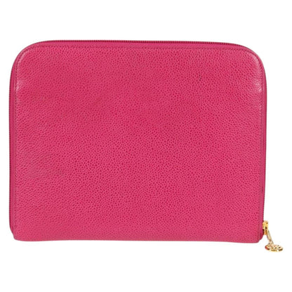 Chanel Vintage Clutch Bag Quilted Leather, PINK, LEATHER, Clutche & pouche