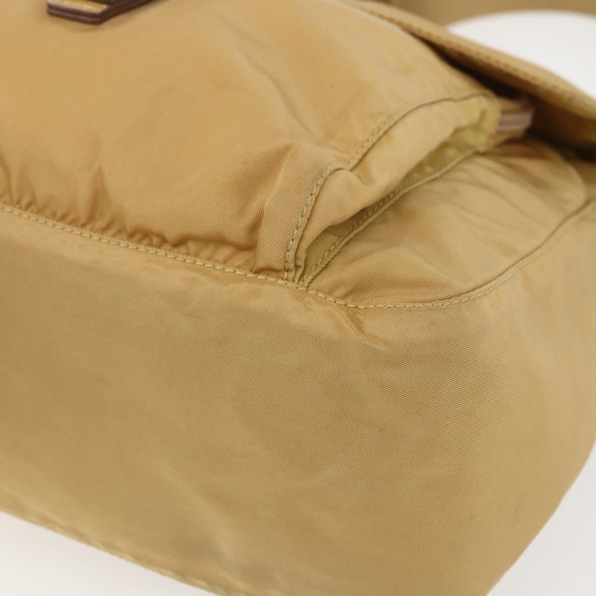Prada Buckle Messenger Bag Tessuto, BEIGE, NYLON, Shoulder bag