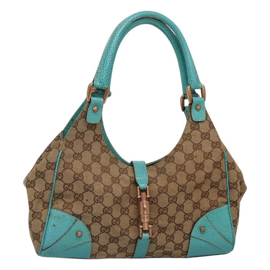 Gucci Joy Bardot Hobo GG Canvas, BEIGE, CANVAS, Handbag