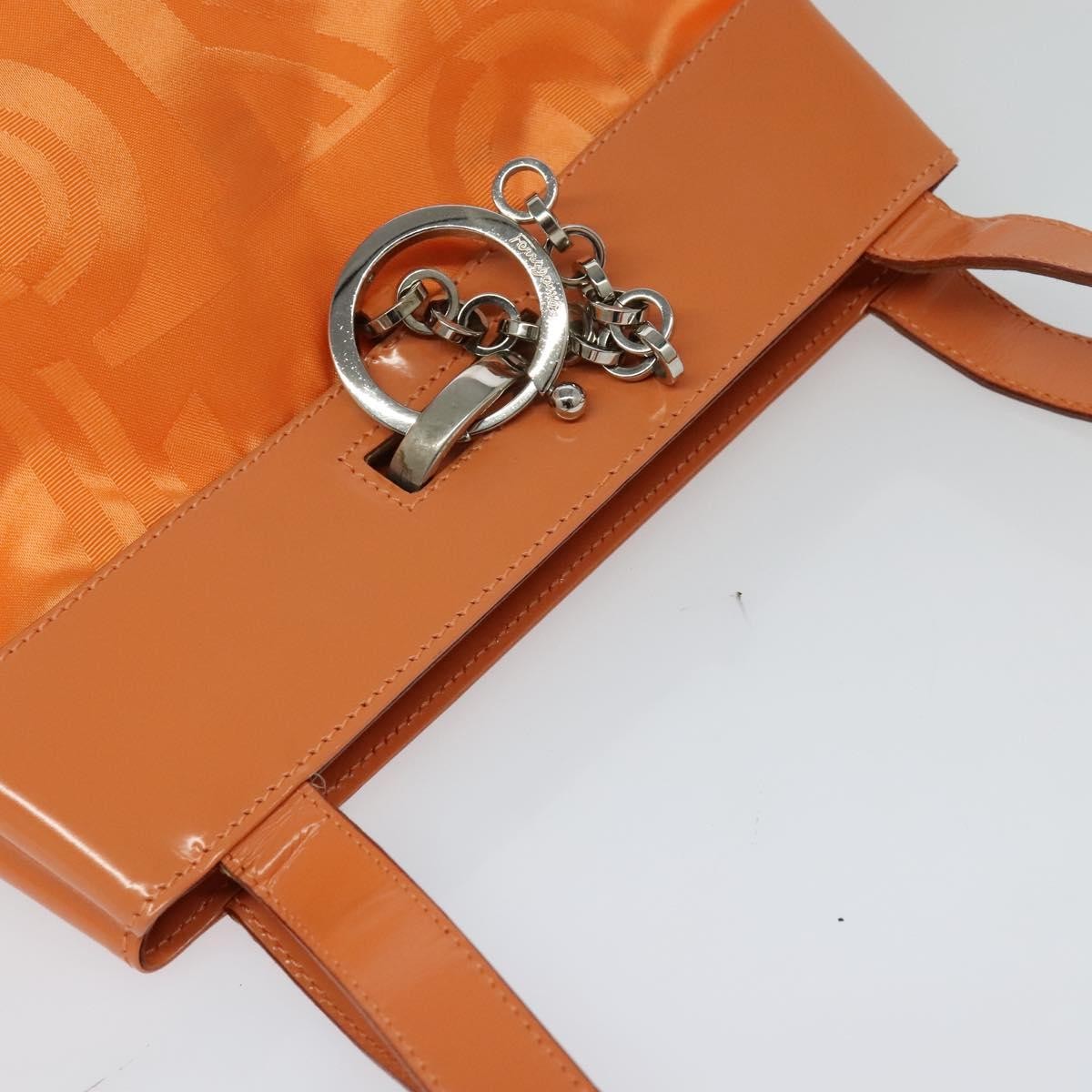 Salvatore Ferragamo Vintage Shoulder Bag Nylon, ORANGE, NYLON, Shoulder bag