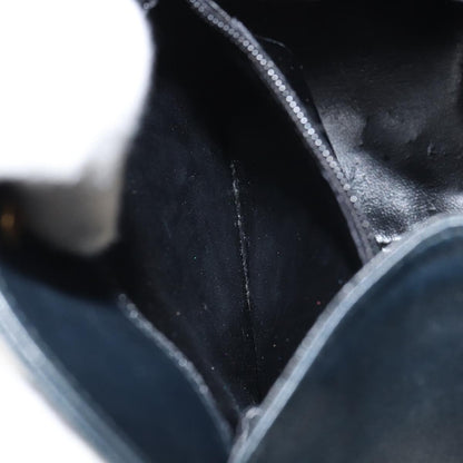 Salvatore Ferragamo Gancini Shoulder Bag Leather, NAVY, LEATHER, Shoulder bag