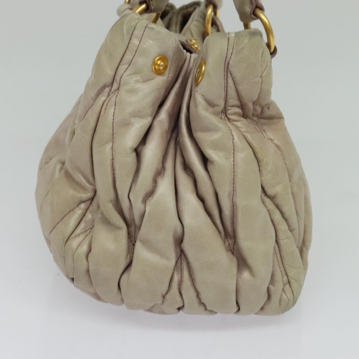 Miu Miu Coffer Convertible Satchel Matelasse Leather, BEIGE, LEATHER, Handbag