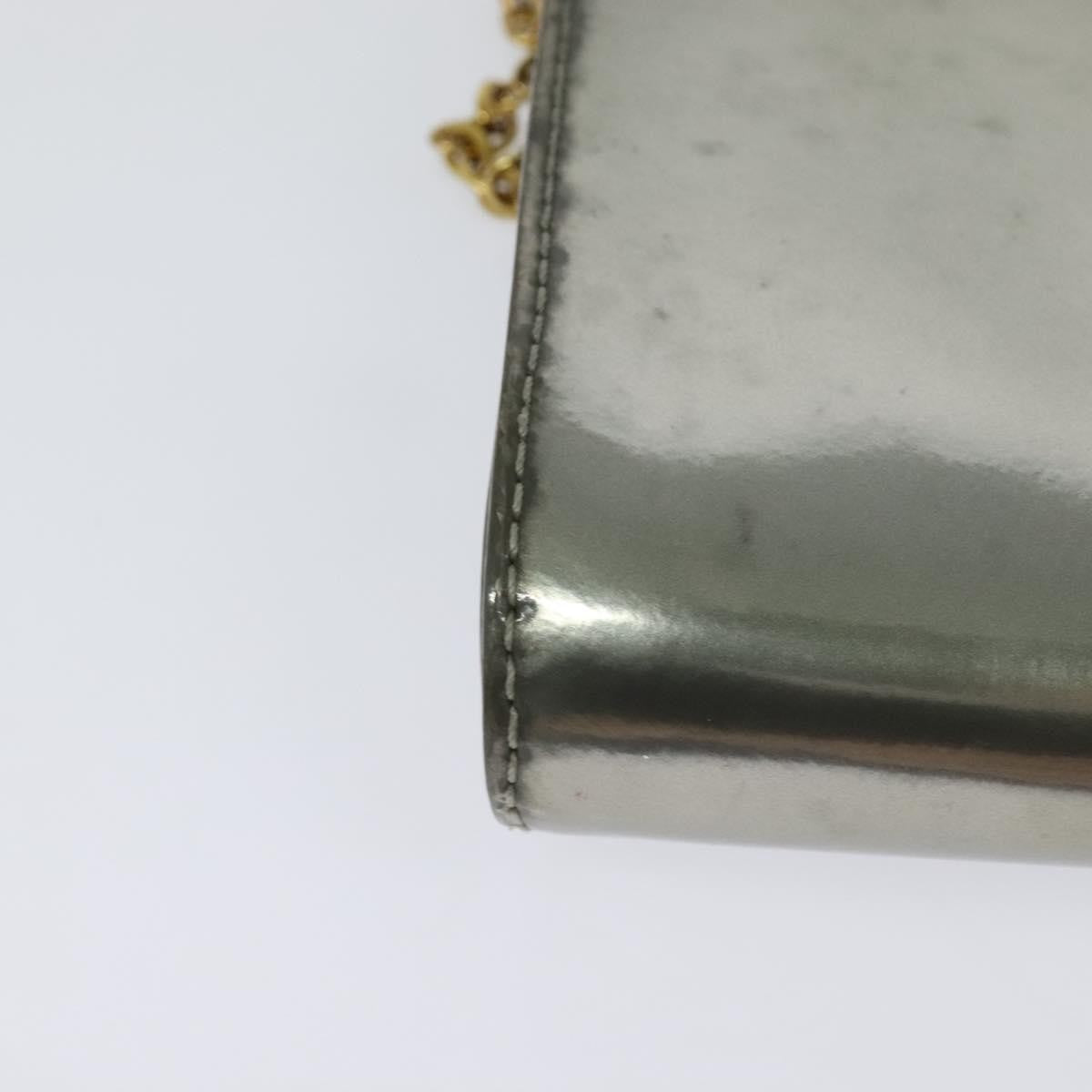 Louis Vuitton Chain Louise Clutch Patent, SILVER, PATENT_LEATHER, Clutche & pouche