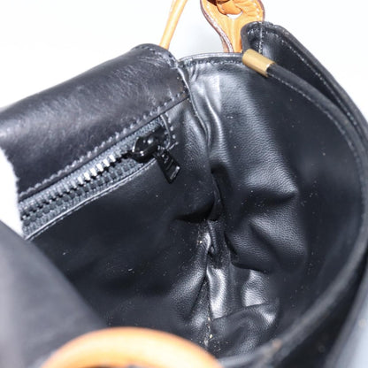 Celine Vintage Flap Shoulder Bag Leather, NAVY, LEATHER, Shoulder bag