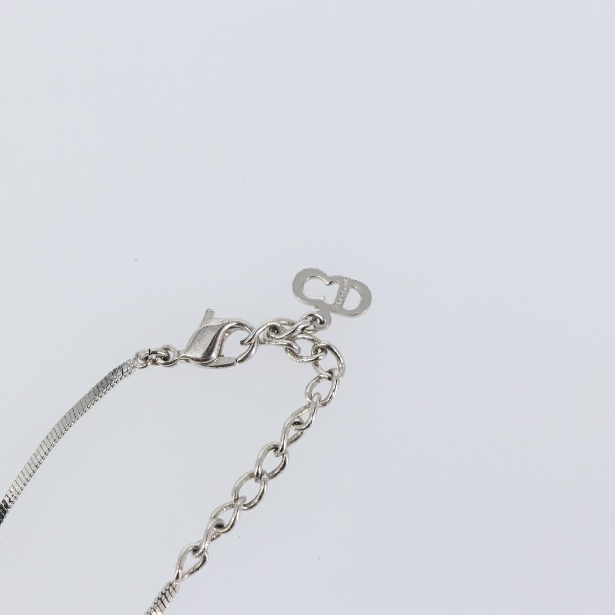 Christian Dior Trotter Motif Necklace Engraved Metal, SILVER, METAL, Necklace