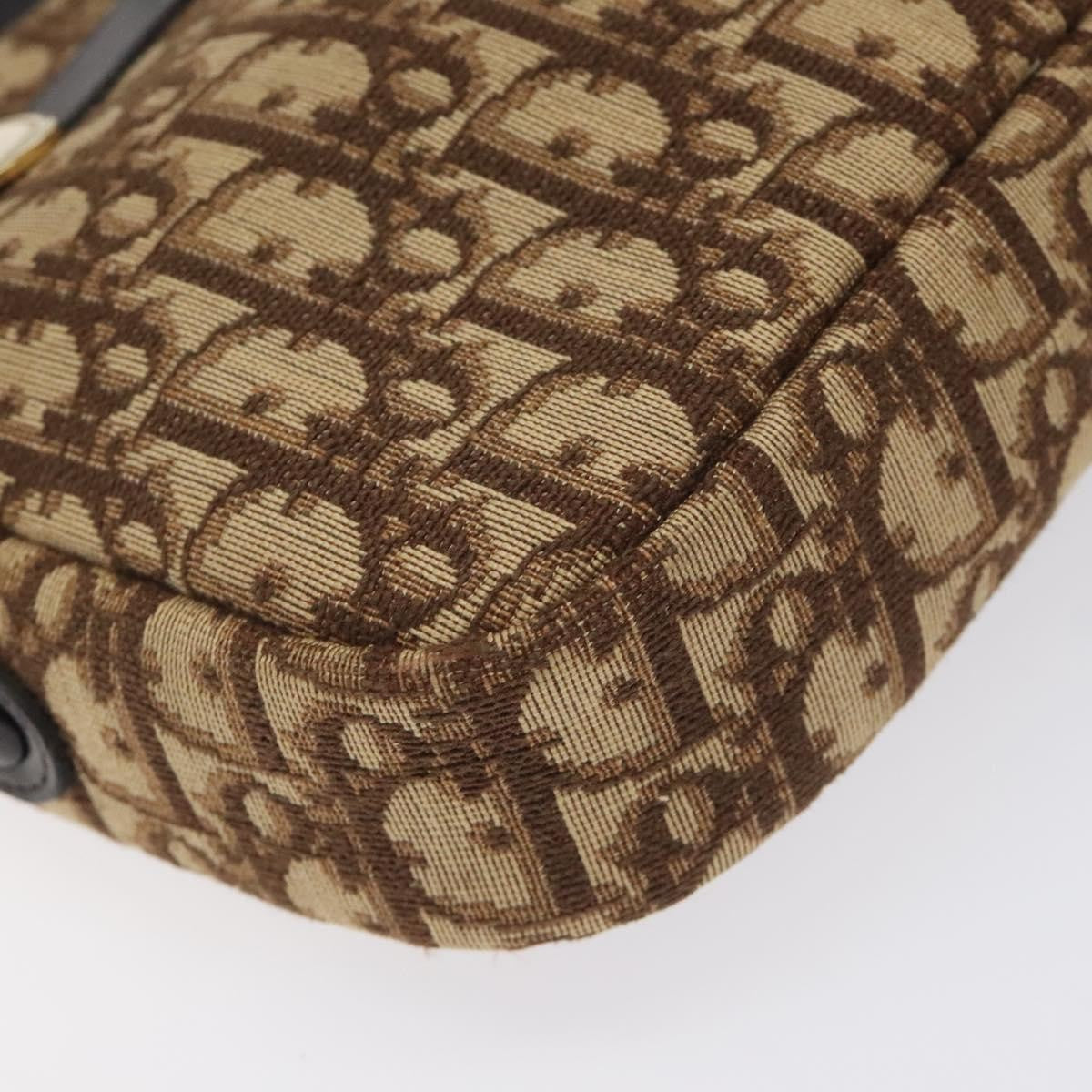 Christian Dior Vintage Trotter Shoulder Bag Canvas, BROWN, CANVAS, Shoulder bag