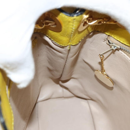 Celine Shoulder Bag Leather, YELLOW, LEATHER, Shoulder bag