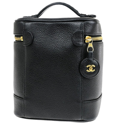 Chanel Vintage Timeless Vanity Case Caviar, BLACK, CALFSKIN, Handbag