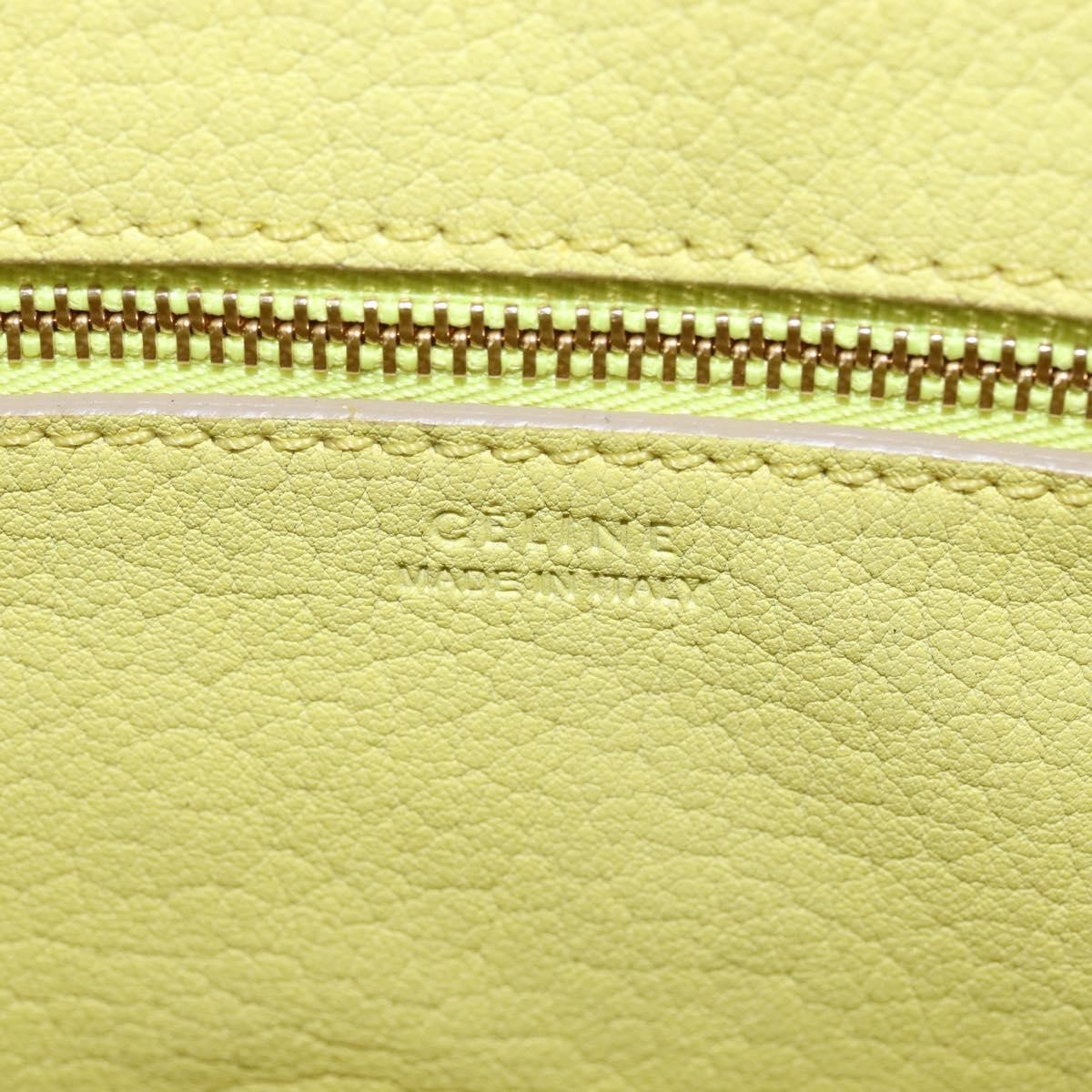 Celine Tie Knot Tote Smooth Leather, YELLOW, LEATHER, Tote bag