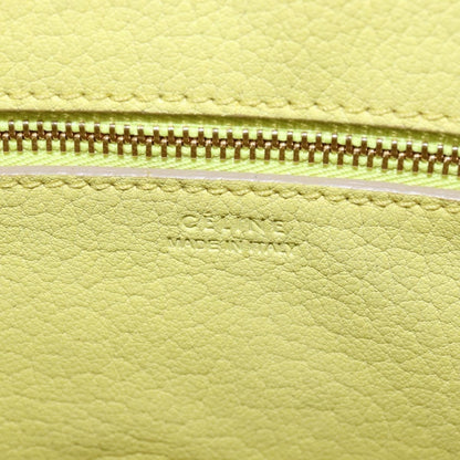 Celine Tie Knot Tote Smooth Leather, YELLOW, LEATHER, Tote bag