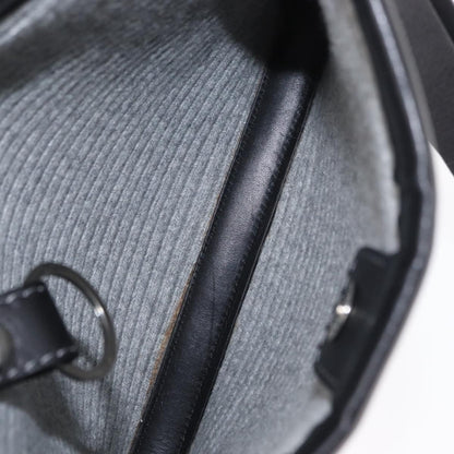 Salvatore Ferragamo Gancini Shoulder Bag Leather, BLACK, LEATHER, Shoulder bag