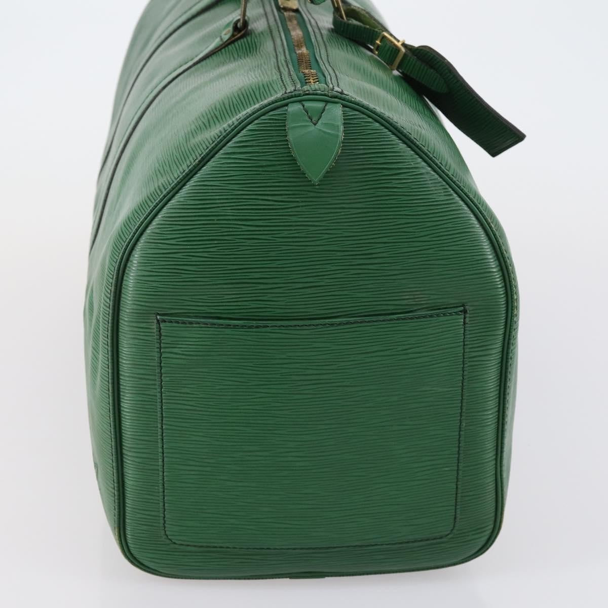Louis Vuitton Keepall Bag Epi Leather, GREEN, LEATHER, Travel bag