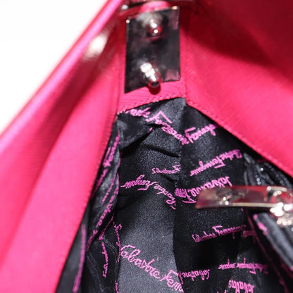 Salvatore Ferragamo Gancini Shoulder Bag Leather, PINK, LEATHER, Shoulder bag