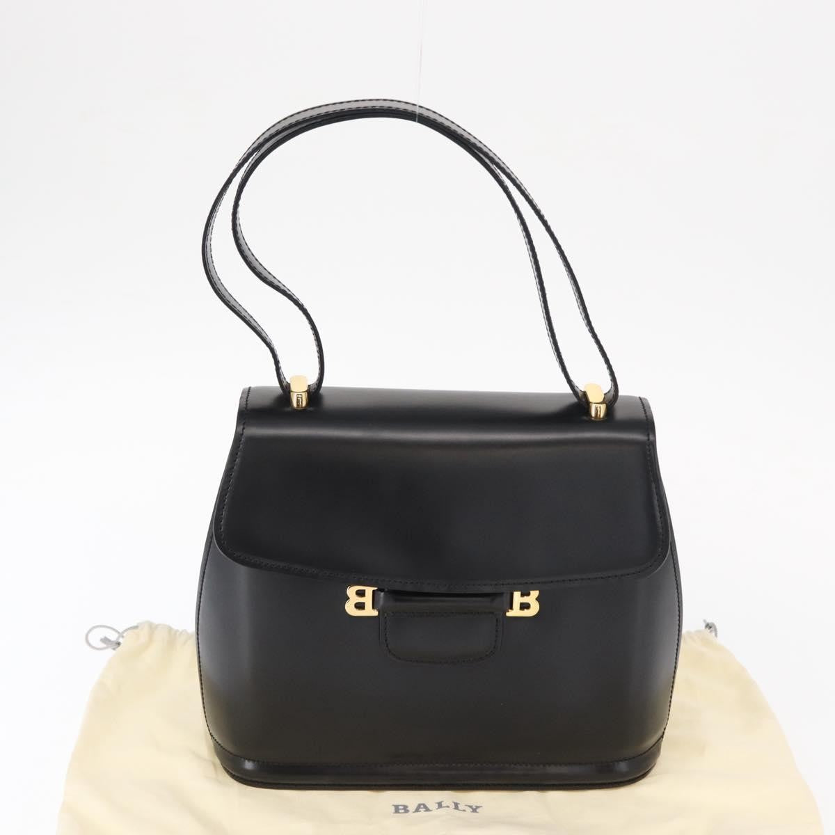 Bally Vintage Shoulder Bag Leather, BLACK, LEATHER, Shoulder bag