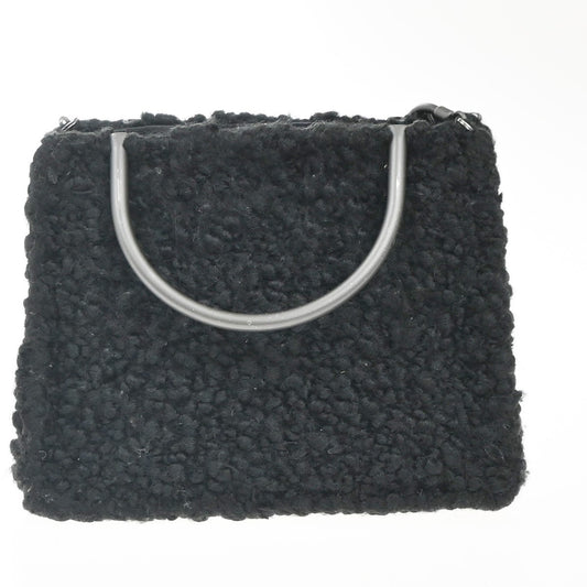 Salvatore Ferragamo Gancini handbag Wool, Black, Wool, Handbag