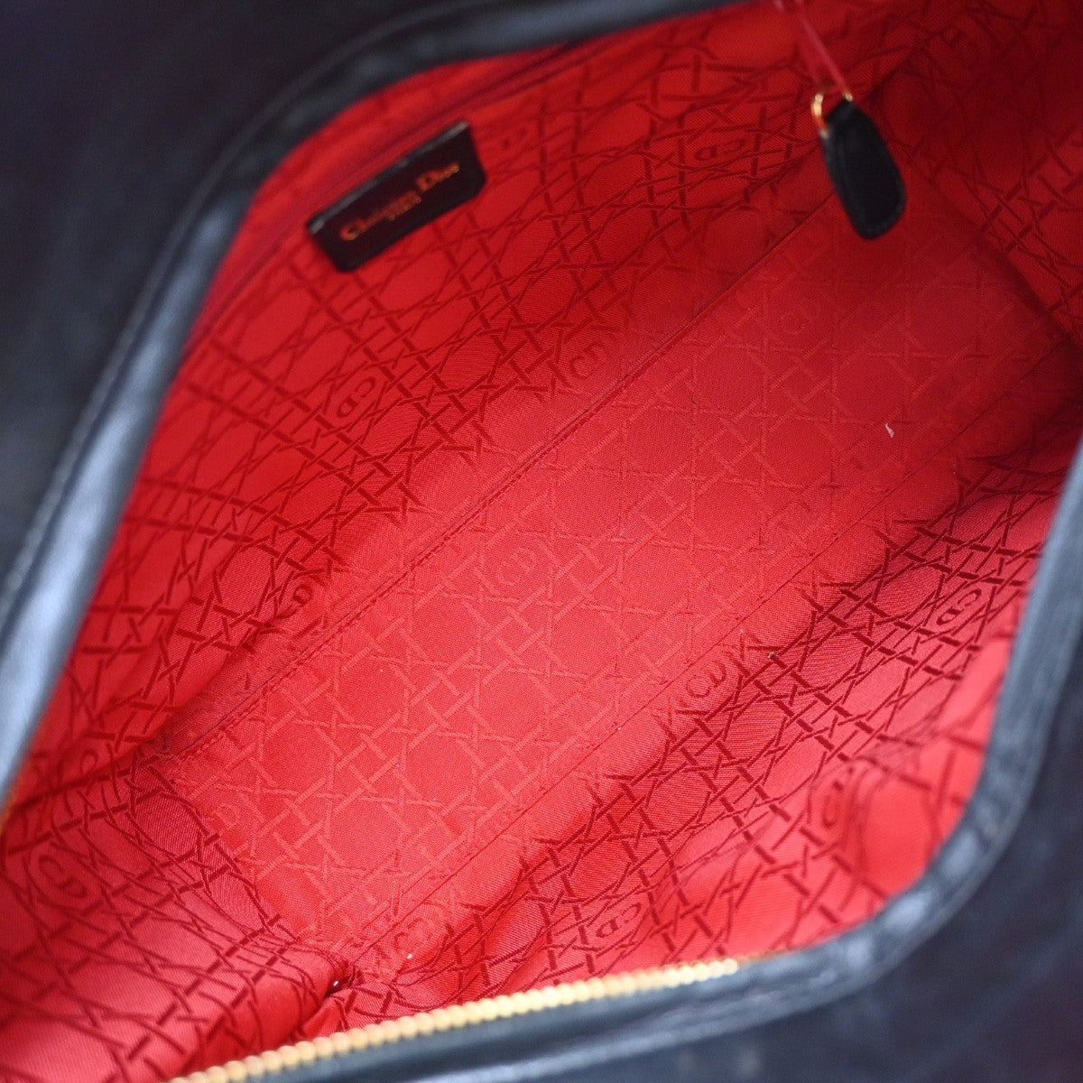 Christian Dior Vintage Lady Dior Bag Cannage Quilt Lambskin, BLACK, LEATHER, Handbag