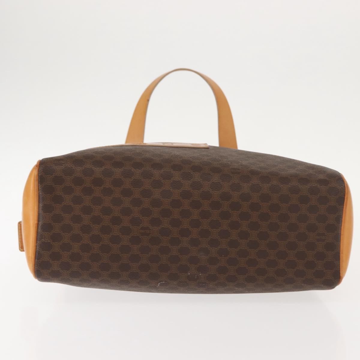 Celine Vintage Macadam Handbag Canvas and Leather, BROWN, CANVAS, Handbag