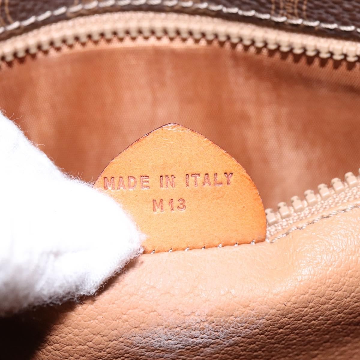 Celine Macadam Shoulder Bag PVC Leather, BROWN, CANVAS, Shoulder bag