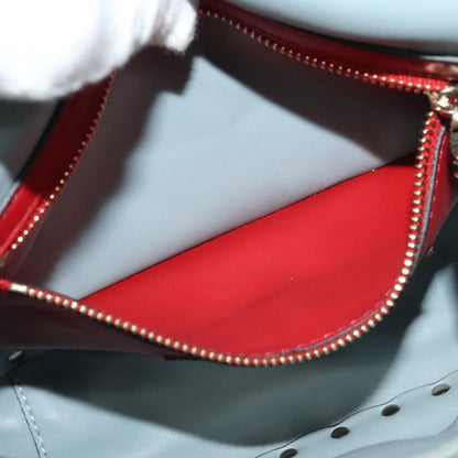 Valentino Garavani Rockstud Spike Flap Bag Quilted Suede, BLUE, SUEDE, Shoulder bag