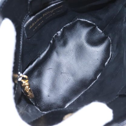 Salvatore Ferragamo Vintage Shoulder Bag Leather, BLACK, LEATHER, Shoulder bag