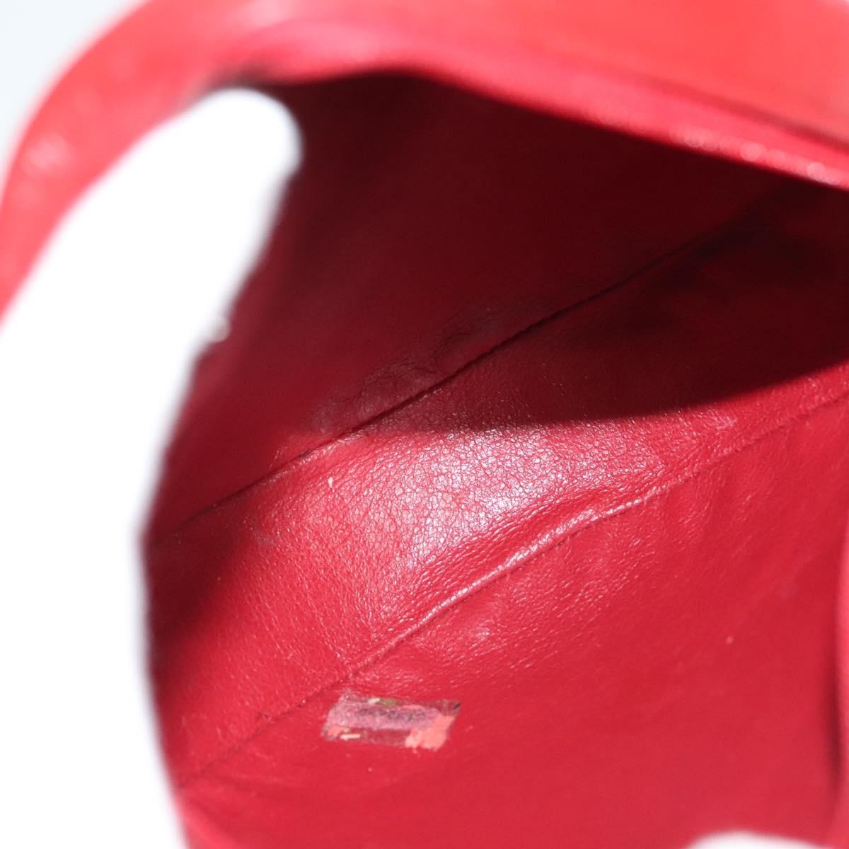 Chanel Vintage Round Tassel Crossbody Bag Quilted Lambskin, RED, LEATHER, Shoulder bag