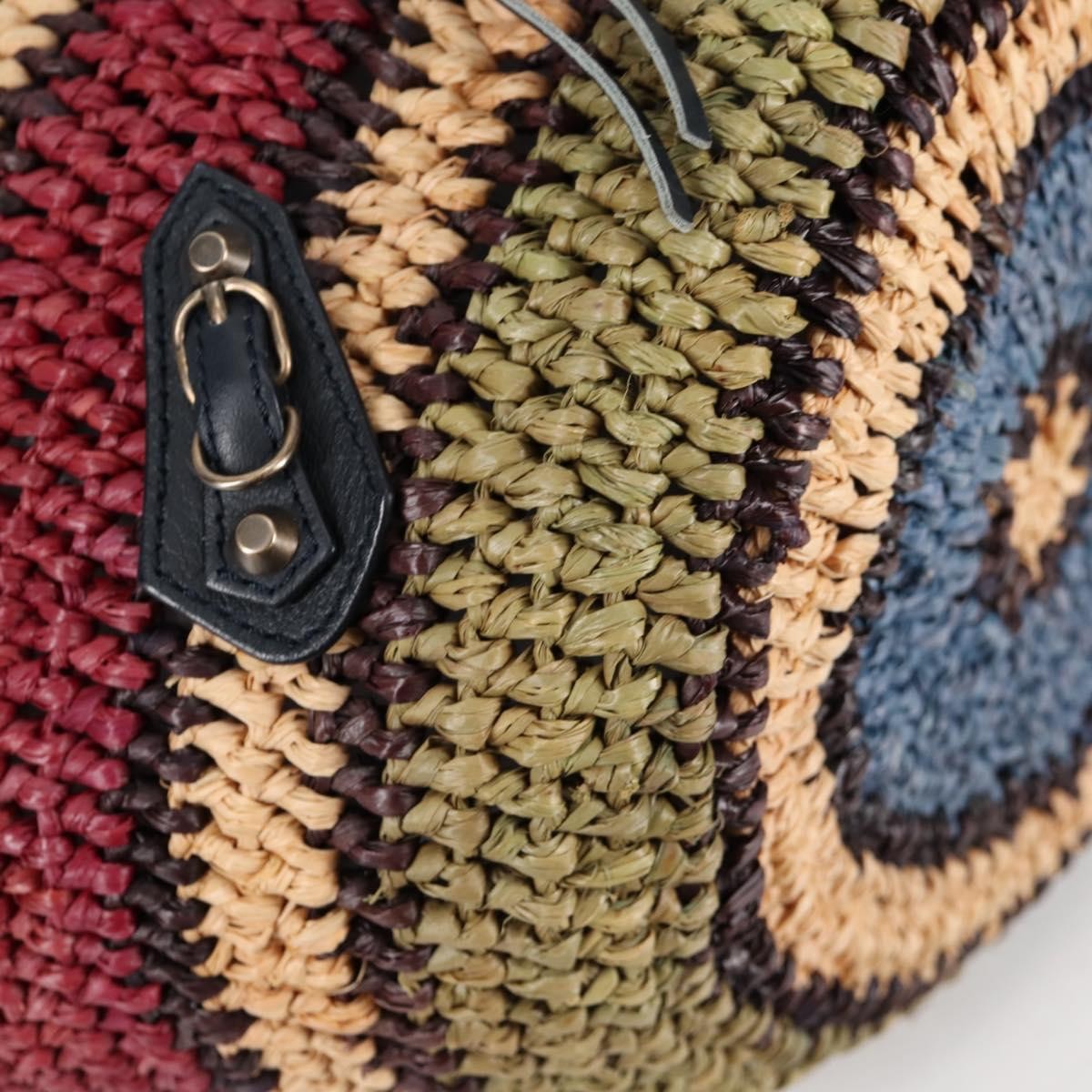 Balenciaga Panier Basket Tote Woven Raffia, MULTICOLOUR, WOOD, Tote bag
