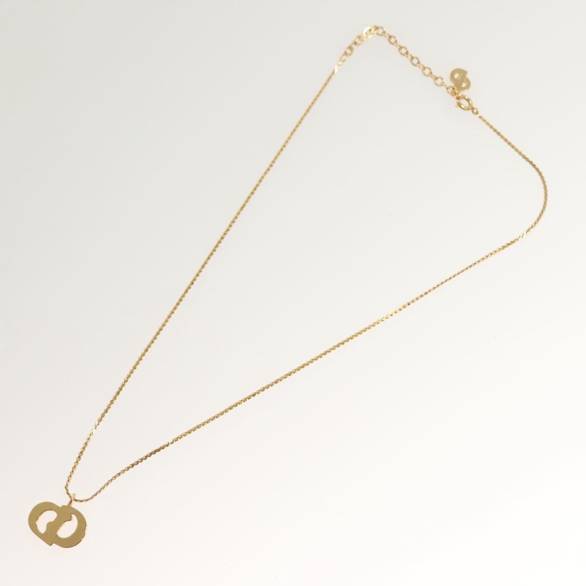 Christian Dior CD Pendant Necklace Metal, GOLD, METAL, Necklace