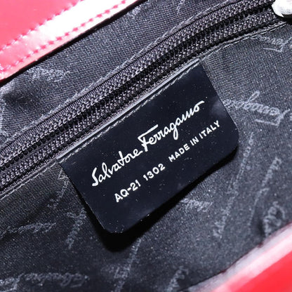 Salvatore Ferragamo Gancini handbag Leather, RED, LEATHER, Handbag