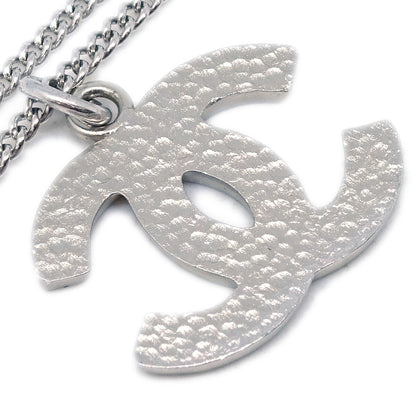 Chanel CC Logo Pendant Necklace Metal, SILVER, SILVER_PLATED, Necklace