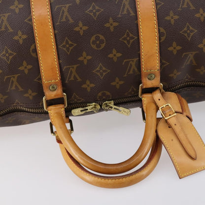 Louis Vuitton Keepall Bag Monogram Canvas, BROWN, CANVAS, Travel bag
