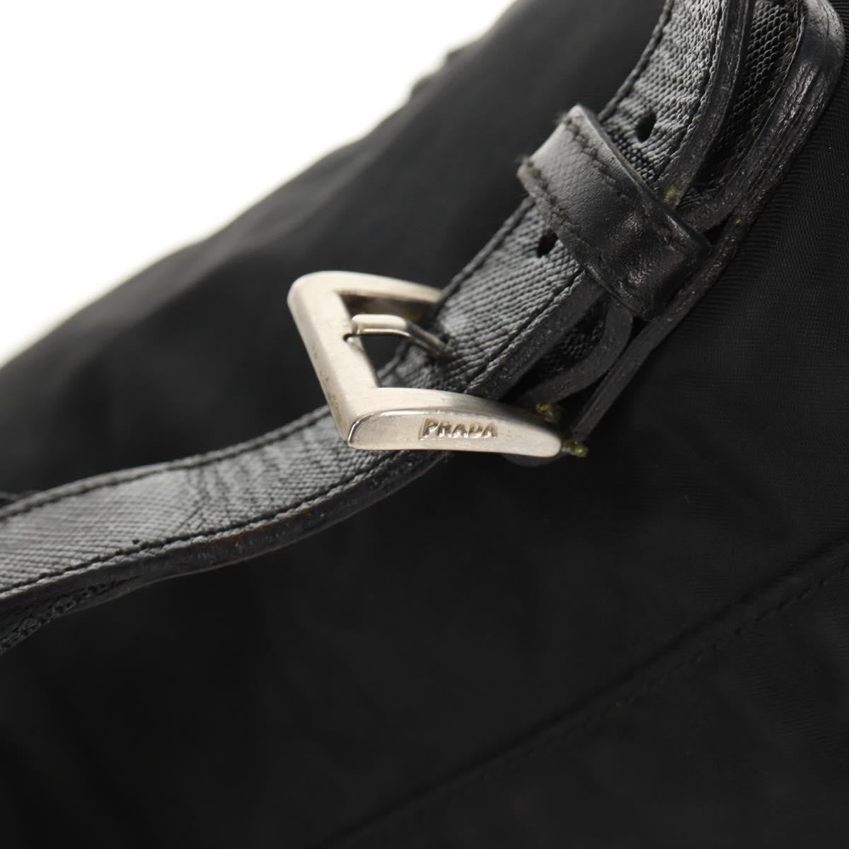 Prada Front Pocket Buckle Backpack Nylon, BLACK, NYLON, Backpack