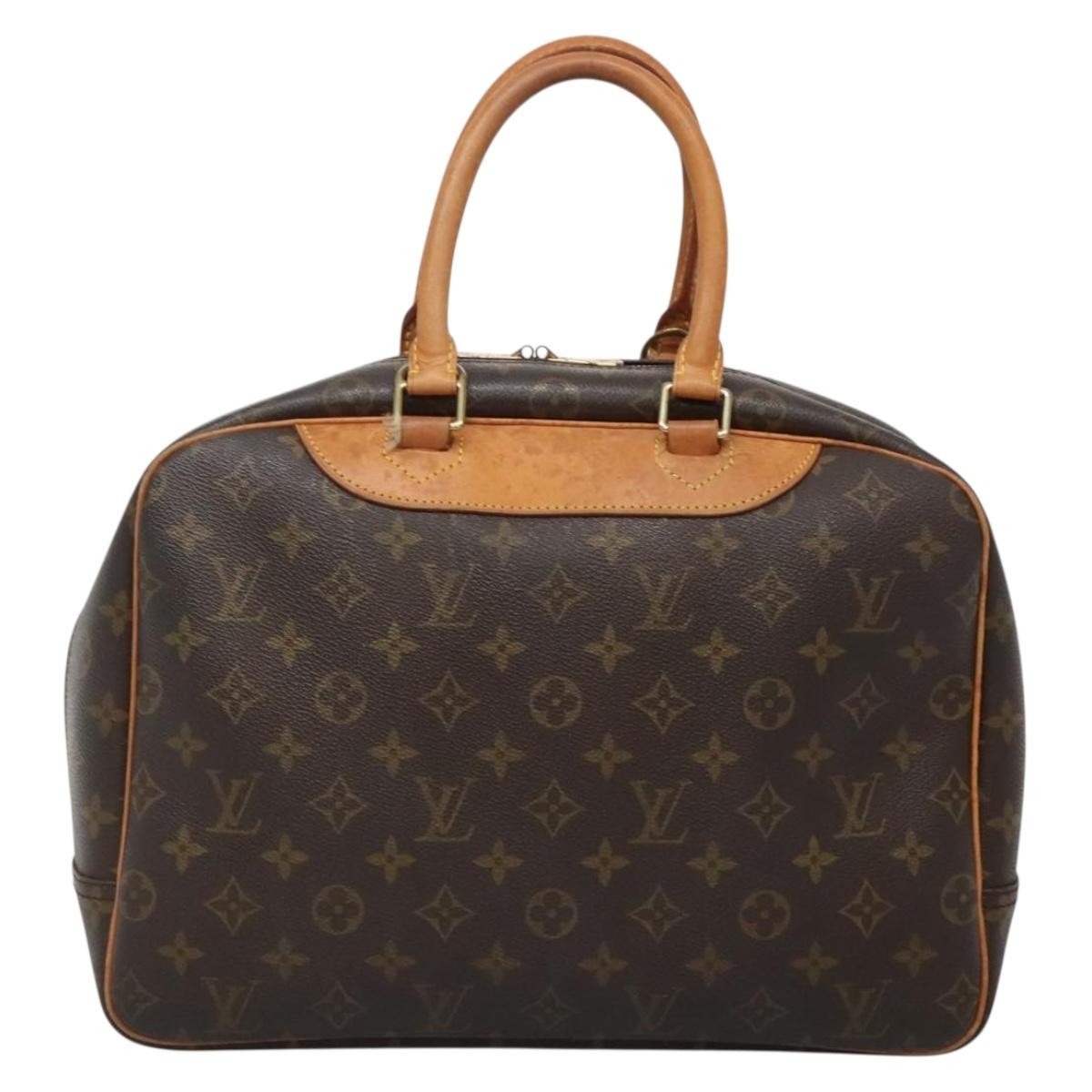 Louis Vuitton Deauville Handbag Monogram Canvas, BROWN, CANVAS, Handbag