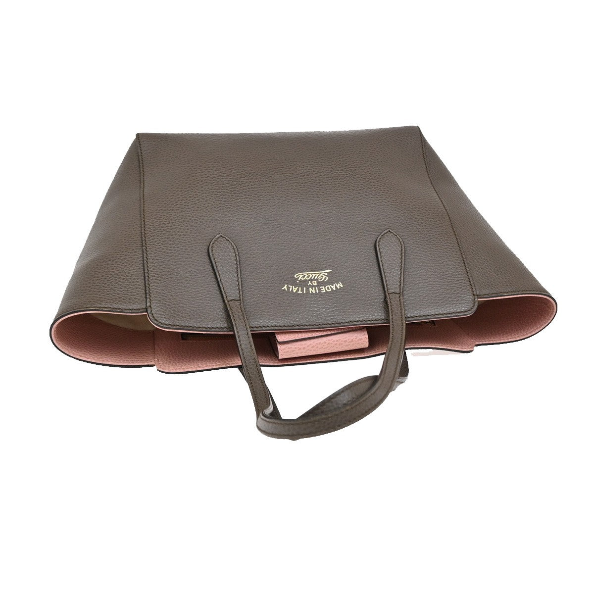 Gucci Swing Tote Leather, BROWN, LEATHER, Tote bag