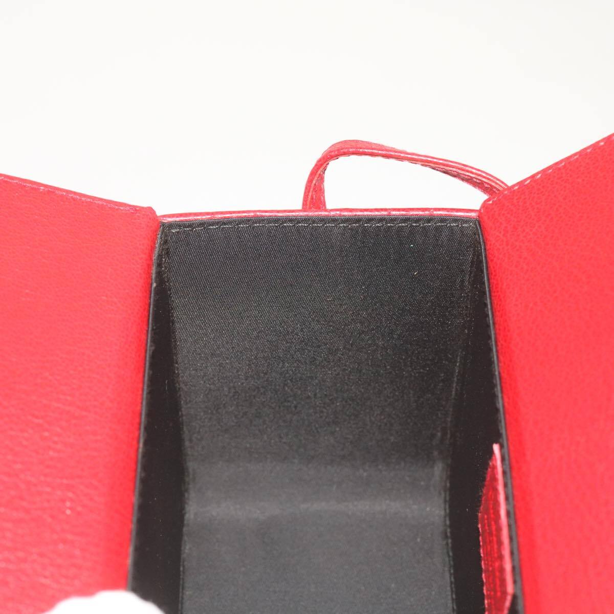 Christian Dior Vanity cosmetic pouch Cannage Leather, RED, LEATHER, Clutche & pouche